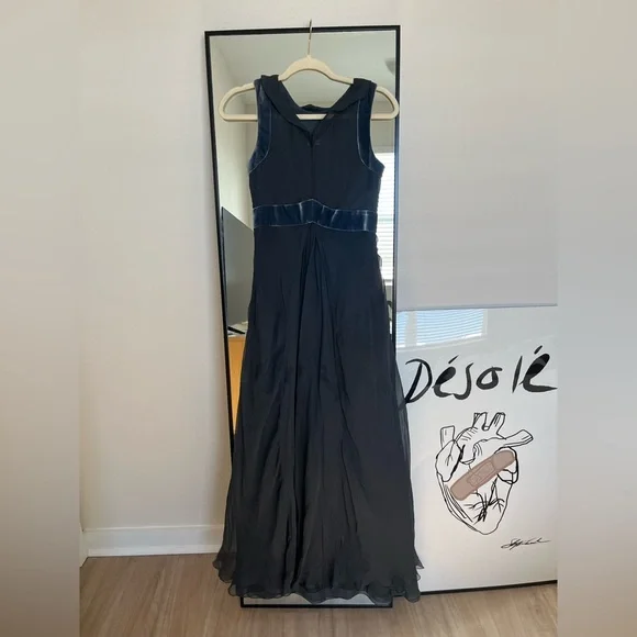 sexy evening dress Spaghetti Strap V Neck Silver Prom Dresses with Slit Cheap Sexy Formal Dress  – SheerGirl main image 1